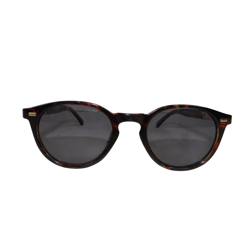 Foster Grant Easton Polarized Sunglasses Dark Tortoise Round OP0923 Gold Accents